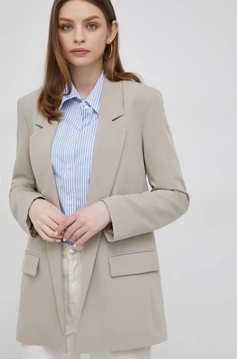 Пиджак Sisley цвет серый без замка однотонная