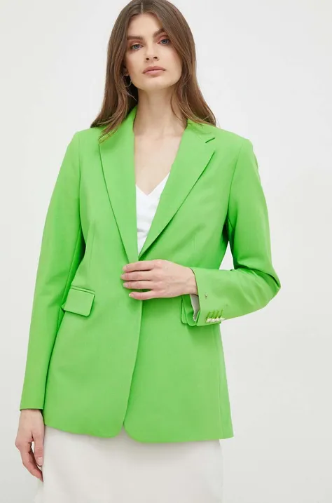 Піджак Tommy Hilfiger колір зелений однобортний однотонна