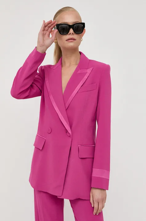 Пиджак Patrizia Pepe цвет розовый однобортный однотонная