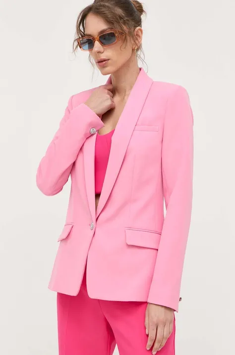 Піджак Morgan колір рожевий однобортний однотонна
