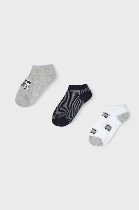 Дитячі шкарпетки Mayoral 3-pack колір сірий