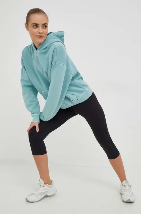 Reebok legginsy treningowe Workout Ready damskie kolor czarny gładkie