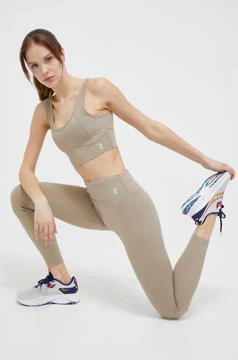Juicy Couture legginsy treningowe Lorraine kolor szary gładkie