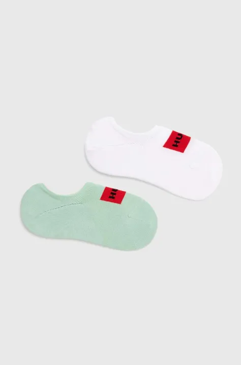 Шкарпетки HUGO 2-pack жіночі колір зелений
