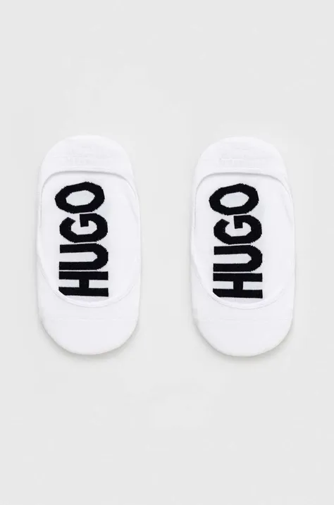 HUGO skarpetki 2-pack damskie kolor biały