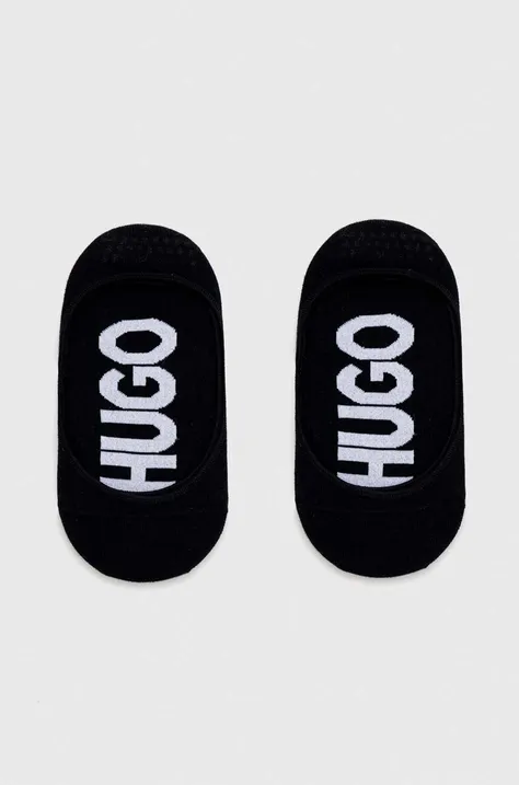 Ponožky HUGO 2-pak dámske,čierna farba,50491526