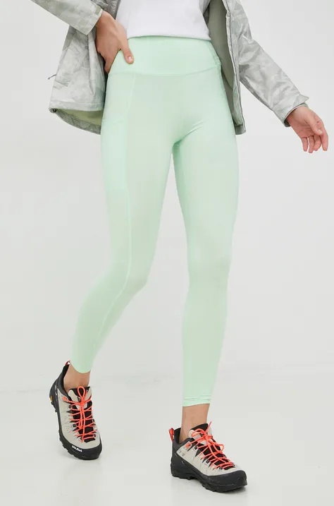 Columbia legginsy sportowe Boundless Trek damskie kolor zielony wzorzyste