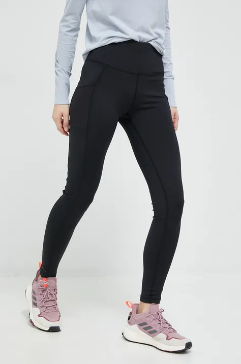 Columbia legginsy sportowe Windgates damskie kolor czarny wzorzyste