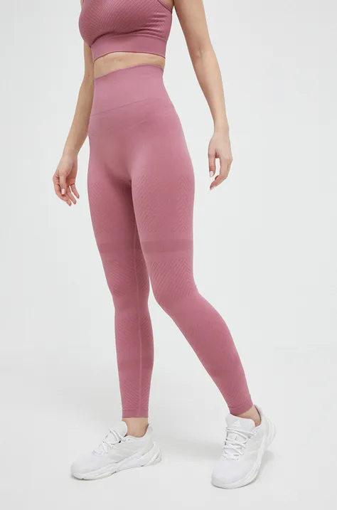 Легінси для йоги Casall колір рожевий однотонні