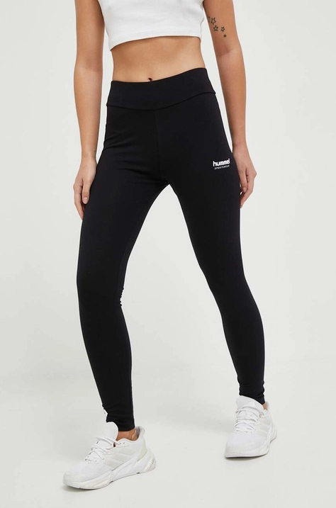 Hummel legging fekete, női, nyomott mintás