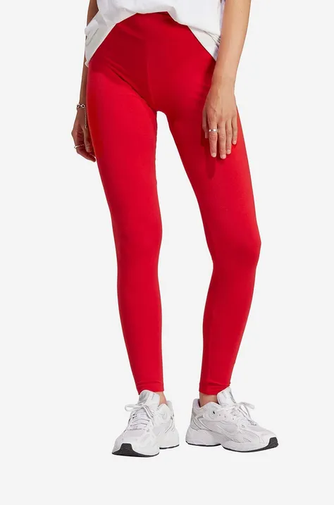 adidas Originals legginsy damskie kolor czerwony gładkie IA6445-CZERWONY