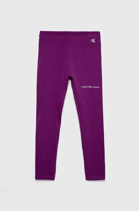 Παιδικά κολάν Calvin Klein Jeans χρώμα: μοβ