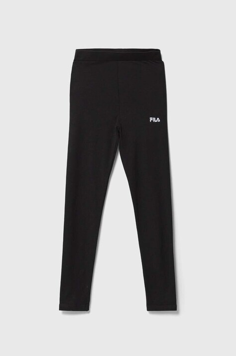 Fila leggins copii culoarea negru, neted