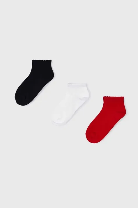 Дитячі шкарпетки Mayoral 3-pack колір червоний