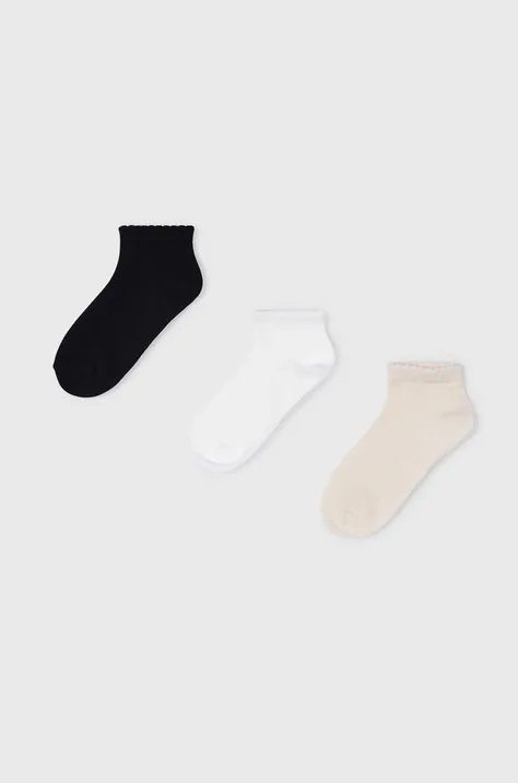 Дитячі шкарпетки Mayoral 3-pack колір чорний