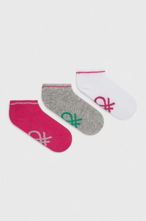 Παιδικές κάλτσες United Colors of Benetton 3-pack χρώμα: ροζ