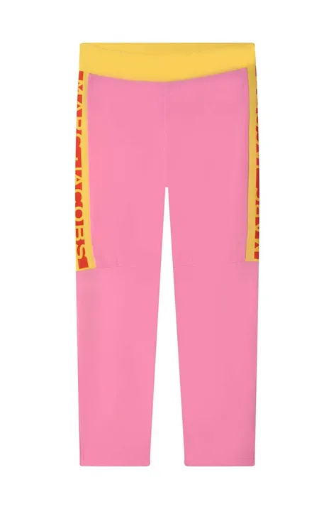 Dětské legíny Marc Jacobs růžová barva, s potiskem