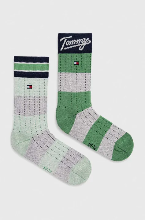 Дитячі шкарпетки Tommy Hilfiger 2-pack колір зелений