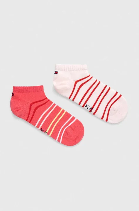 Дитячі шкарпетки Tommy Hilfiger 2-pack колір рожевий