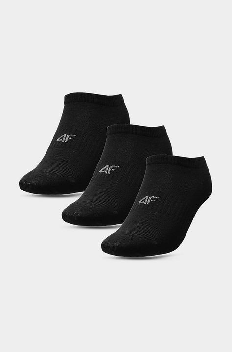 Παιδικές κάλτσες 4F 3-pack χρώμα: μαύρο