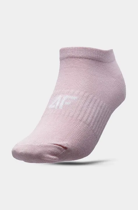 Otroške nogavice 4F 5-pack roza barva