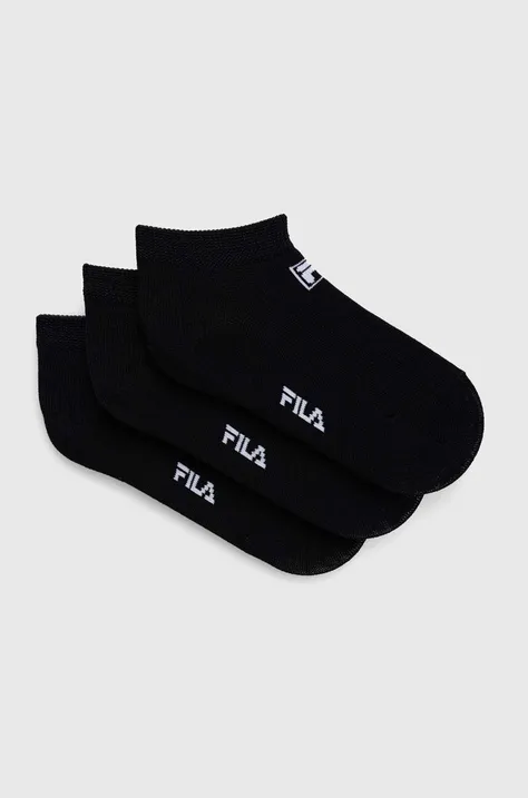 Παιδικές κάλτσες Fila 3-pack χρώμα: μαύρο