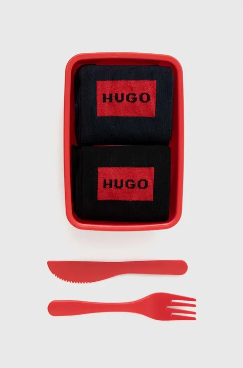HUGO skarpetki 2-pack męskie kolor czarny