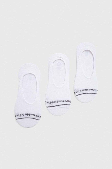 Abercrombie & Fitch skarpetki 3-pack męskie kolor biały