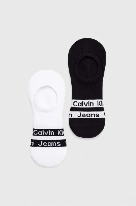 Μικρές κάλτσες Calvin Klein 2-pack χρώμα: άσπρο