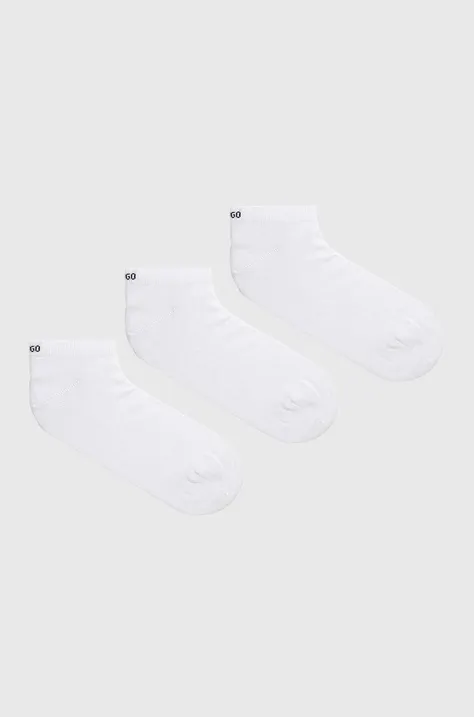 Čarape HUGO 6-pack za muškarce, boja: bijela