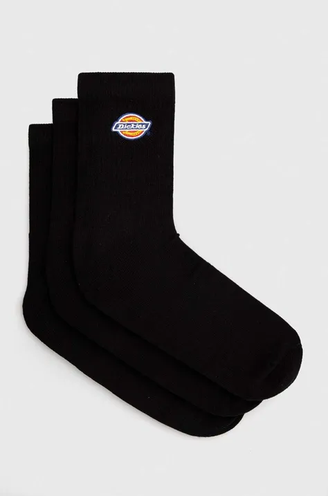Ponožky Dickies 3-pak DK0A4Y9OBLK1-BLACK, pánske, čierna farba