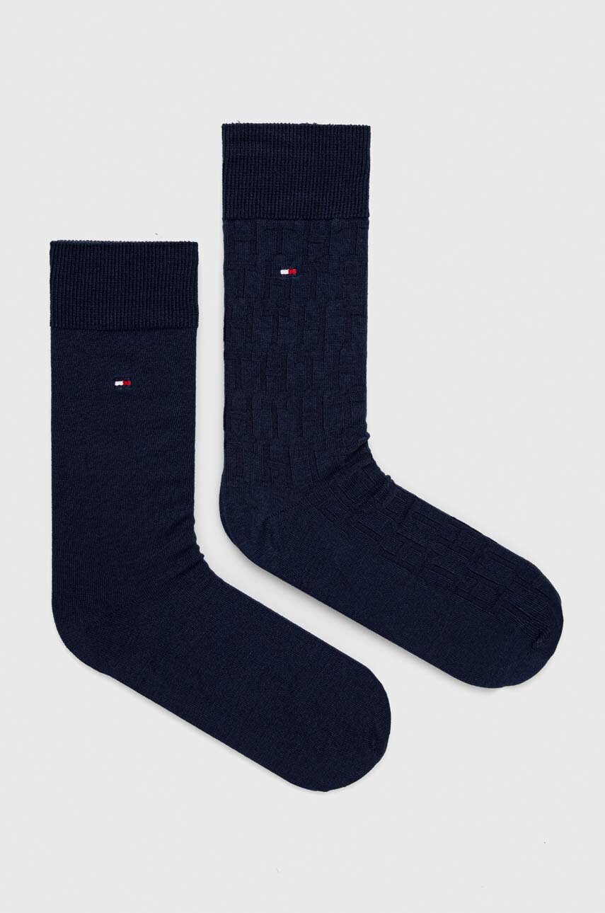 Tommy Hilfiger skarpetki 2-pack męskie kolor granatowy