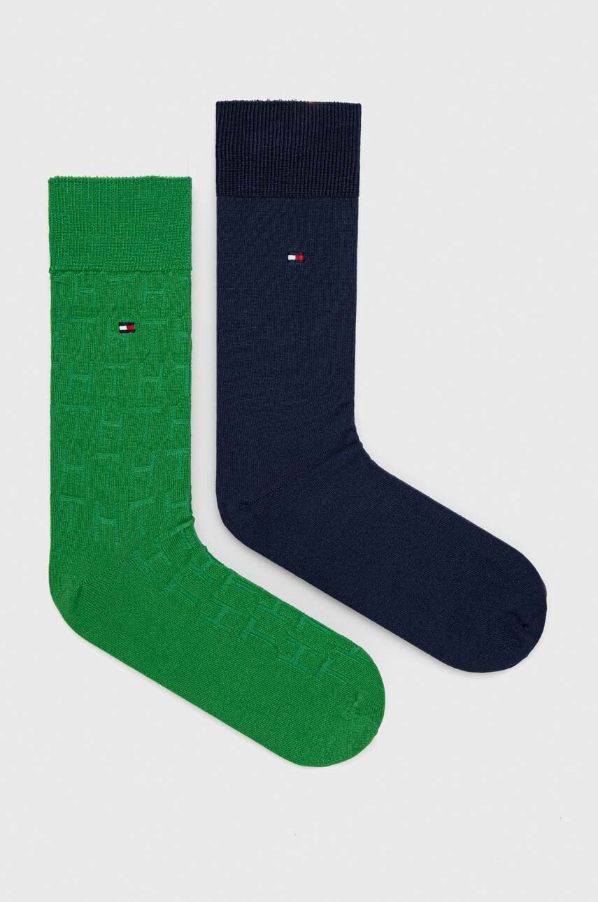 Κάλτσες Tommy Hilfiger 2-pack χρώμα: πράσινο