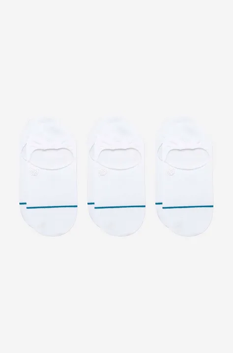 Čarape Stance Icon No Show 3-pack za muškarce, boja: bijela, A145A23ICO-WHT