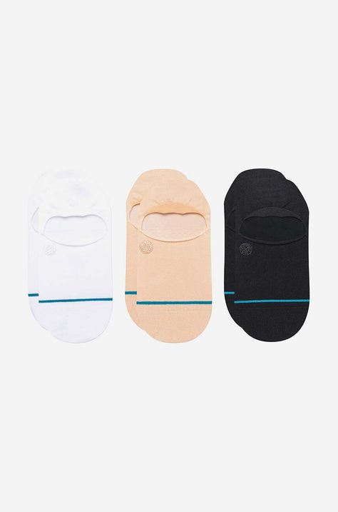 Stance șosete Icon No Show 3-pack bărbați, culoarea bej A145A23ICO-WHT