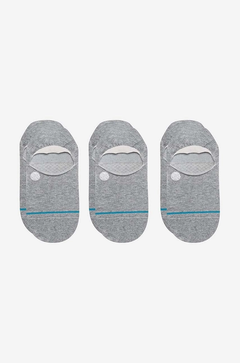 Stance șosete Icon No Show 3-pack bărbați, culoarea gri A145A23ICO-WHT