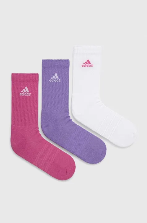 Κάλτσες adidas Performance 3-pack χρώμα: ροζ