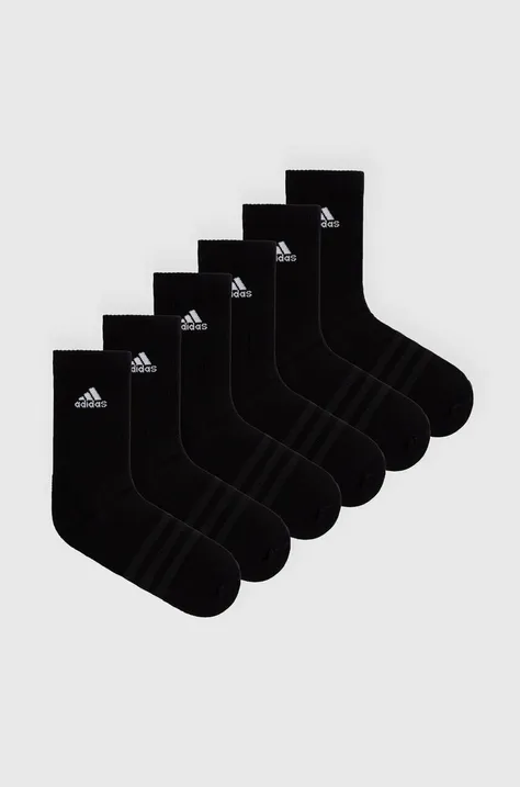 Κάλτσες adidas 6-pack χρώμα: μαύρο