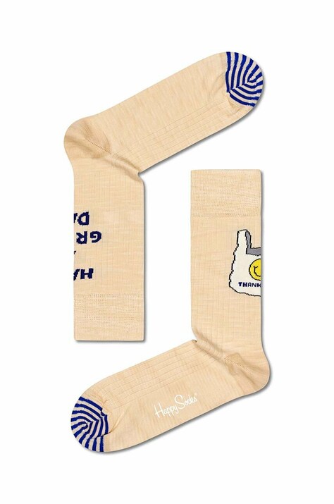 Κάλτσες Happy Socks Beige Souvenir
