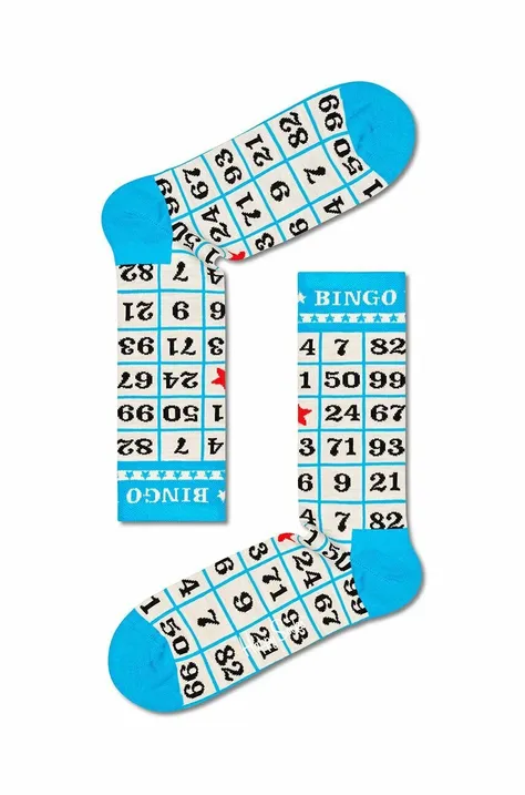 Ponožky Happy Socks Bingo tyrkysová farba