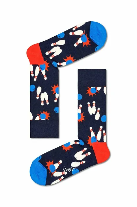 Κάλτσες Happy Socks Bowling χρώμα: ναυτικό μπλε