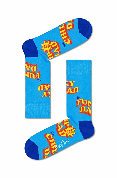 Чорапи Happy Socks Number One Dad в тюркоазено