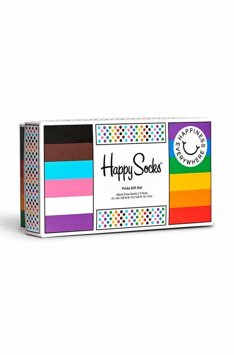Nogavice Happy Socks White 3 3-pack
