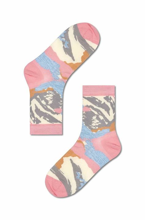 Κάλτσες Happy Socks Light Pink Gabriela Crew