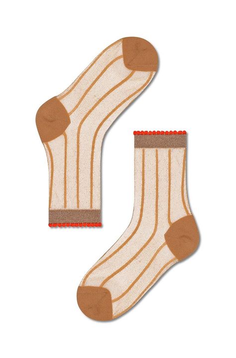 Čarape Happy Socks Light Brown Lilly Ankle