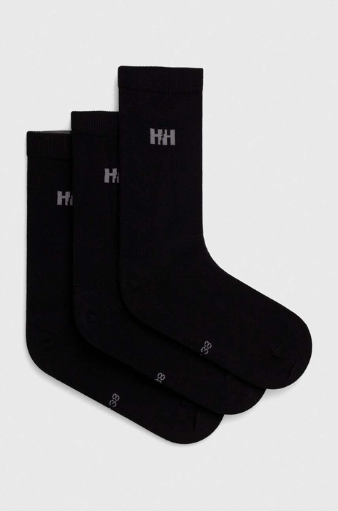 Nogavice Helly Hansen 3-pack črna barva