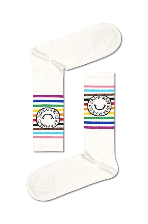 Чорапи Happy Socks в бяло