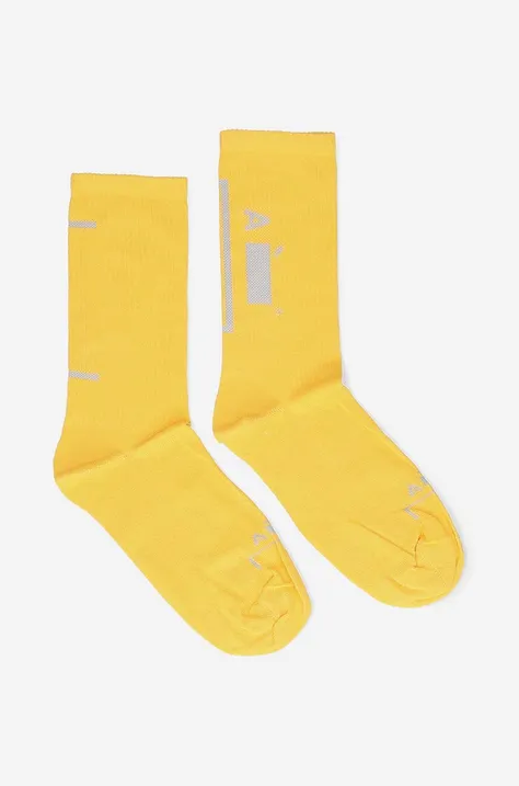 Čarape A-COLD-WALL* Barcket Sock boja: žuta, ACWMSK027-WHITE