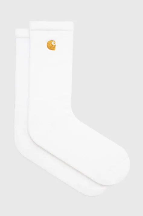 Ponožky Carhartt WIP Chase Socks I029421-MISTY.THIS, biela farba