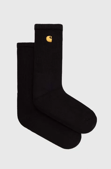 Ponožky Carhartt WIP Chase Socks I029421-MISTY.THIS, čierna farba